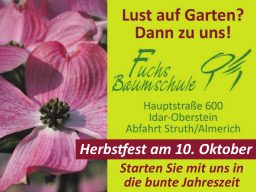 Herbstfest am 10. Oktober 2026